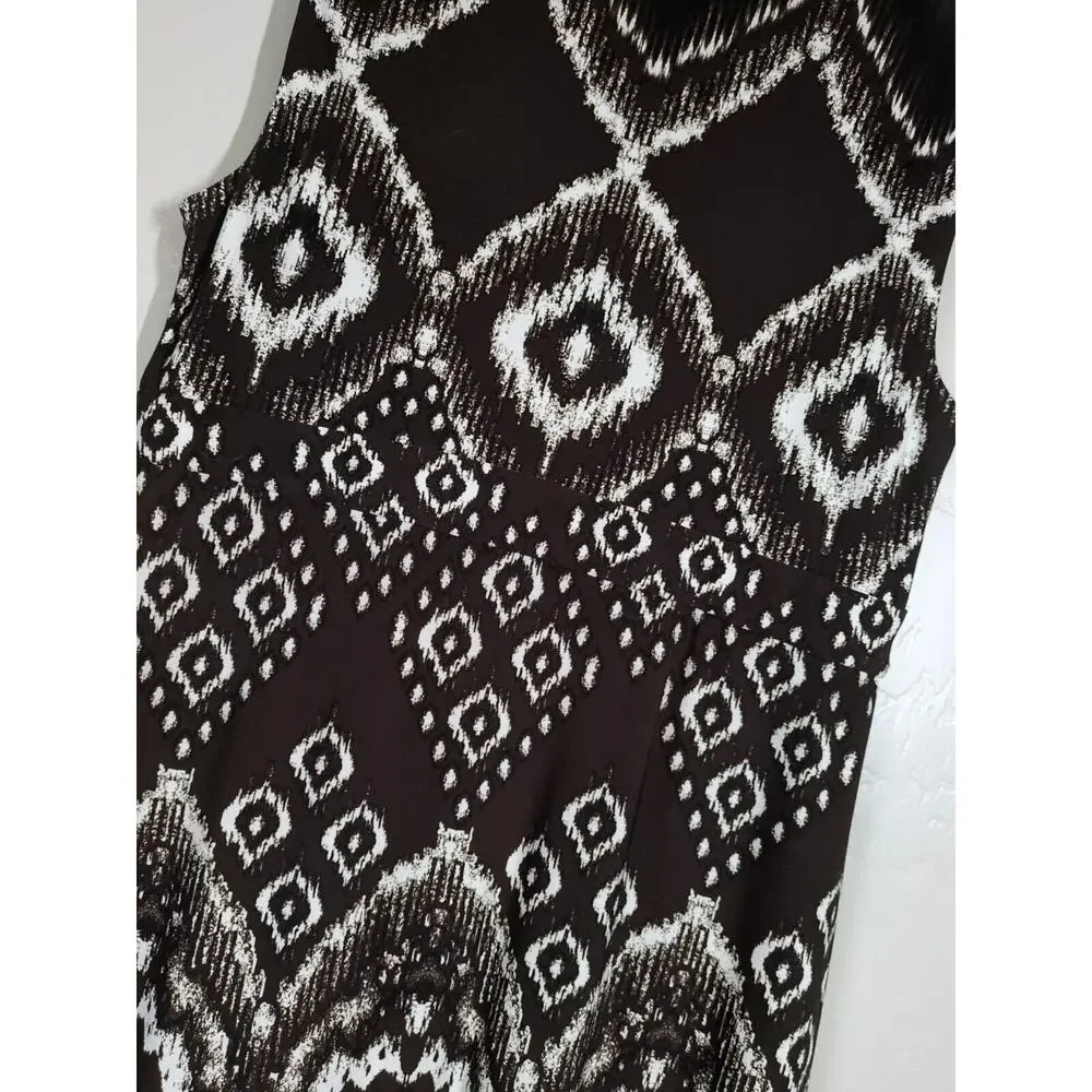 NEW Chico’s Dress Size 2 (US 12) Medallion Haze Morgan Maxi Stretchy Dress Brown - Picture 10 of 10